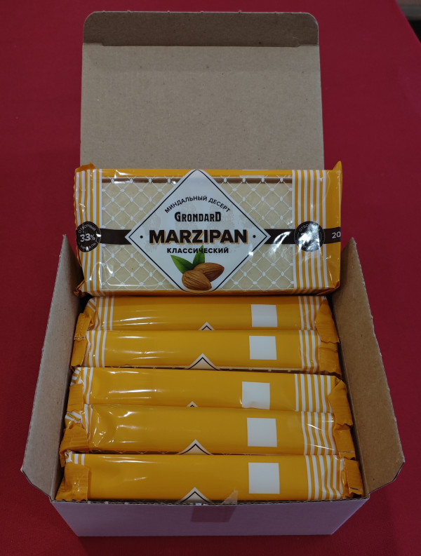 №1 TM Grondard      (11133) Марципан 33%, (блок 6 шт по 200г)             в Красногорске