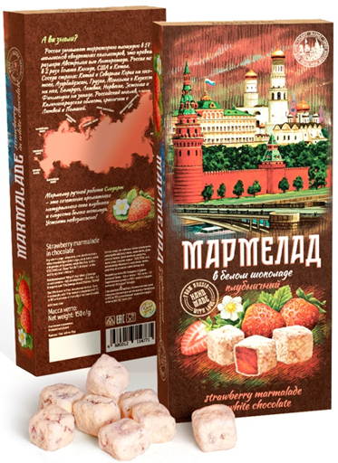  Сладарт Мармелад Клубничный в белом шоколаде, 150г   в Красногорске